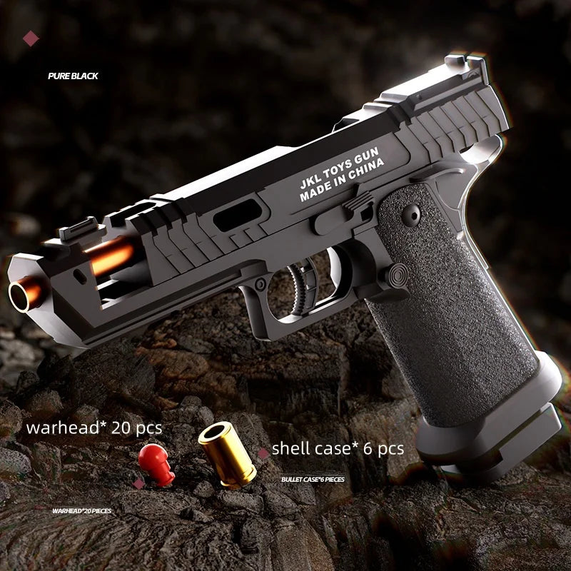 TTI 2011 Pistol Shell Throwing Continuous Firing Blowback Soft Bullet Gun Empty Hanging Birthday Gift