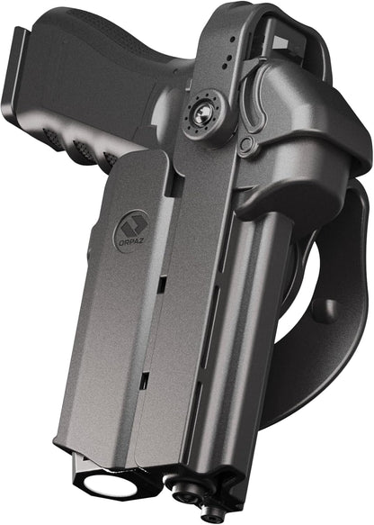 Orpaz T40 Light-Bearing Holster – Universal OWB Tactical Holster Level 3 Security, Compatible w/Most Pistol Lights, Optics-Ready, Adjustable, Fits Most Pistols