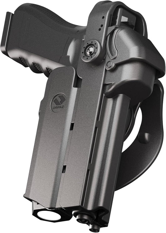 Orpaz T40 Light-Bearing Holster – Universal OWB Tactical Holster Level 3 Security, Compatible w/Most Pistol Lights, Optics-Ready, Adjustable, Fits Most Pistols