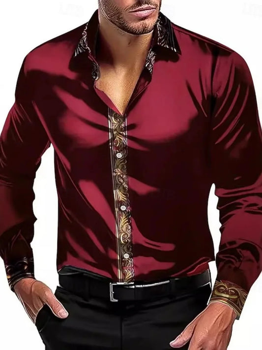 Men's elegant long-sleeved shirt - newly designed long sleeves in various colors and sizes. Fast shipping available.