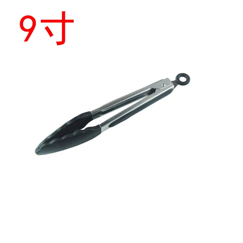 7/9/12inch Silicone Kitchen BBQ Tongs Stainless Steel Locking Cooking Tongs with Silicone Tips Non-Slip Food Tongs for Cooking