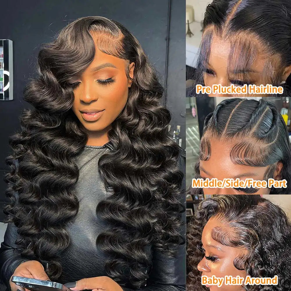 Curly Deep Wave 13x4 13x6 HD Lace Front Wig Pre Plucked 200% Density Water Wave 5x5 Glueless Wigs Human Hair For Black Women