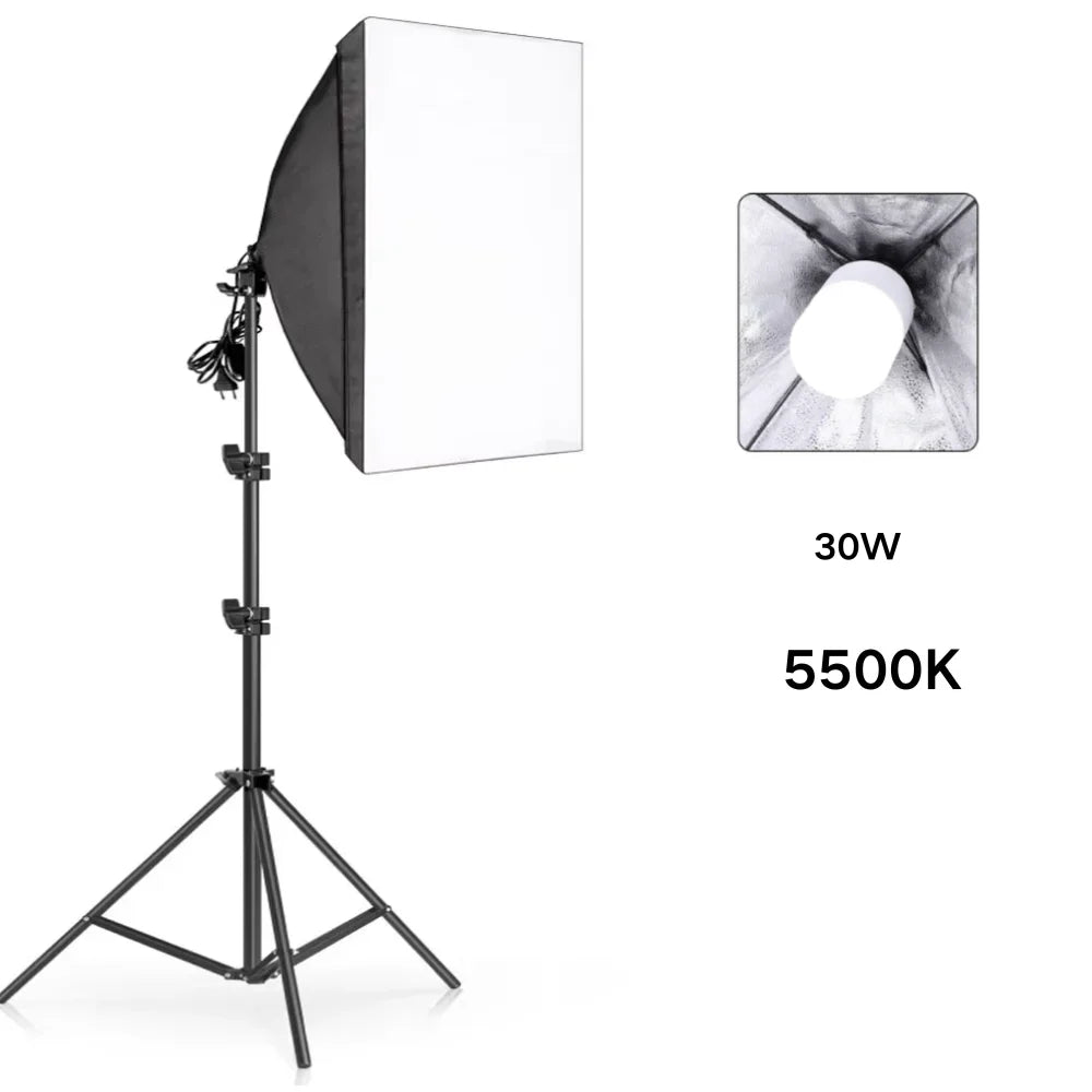 Softbox Light Photography Kit Photo 2M Tripiod for Soft Box Disc Light Led 45W Photo Studio Stand Lighting Shooting Lamp Video