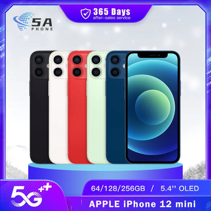 Original Apple iPhone 12 mini 5.4" 4G 5G 64GB/128GB/256GB ROM Dual 12MP A14 Chip IOS LTE Unlocked iphone 12MINI Mobile phone