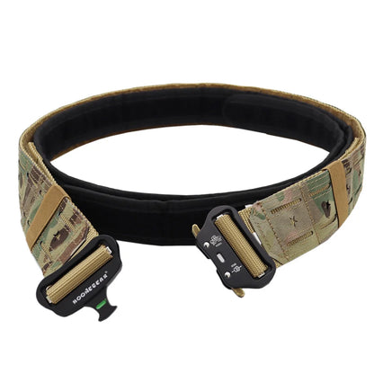 Laser Cutting Tactical Quick Release Buckle Belt  2 Inch Cmobat Belt Hunting Airsoft Mens Belt Outdoor Sport Belt