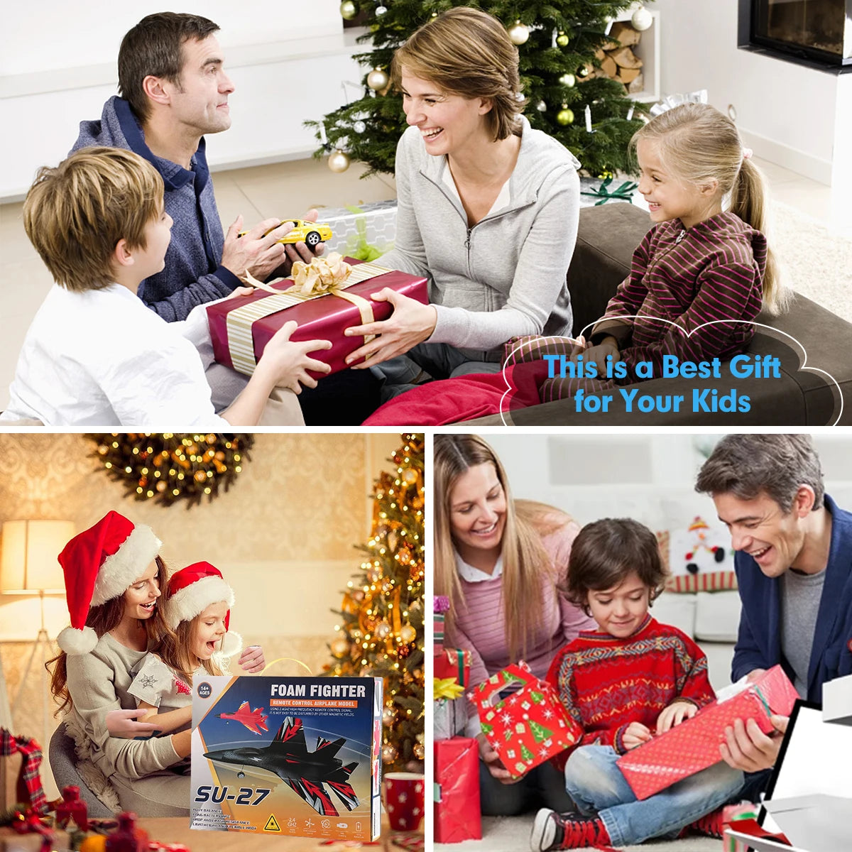 SU27 RC Plane 2.4G 2CH Remote Control Flying Glider With LED Lights EPP Foam Airplane Toys For Children Gifts