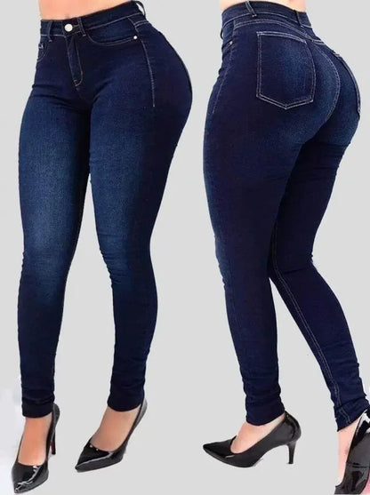 2025 New Ultra High Stretch Denim Inspired Leggings for Women High Waist Slim Fit Lifted Buttocks Tight Pants for Women