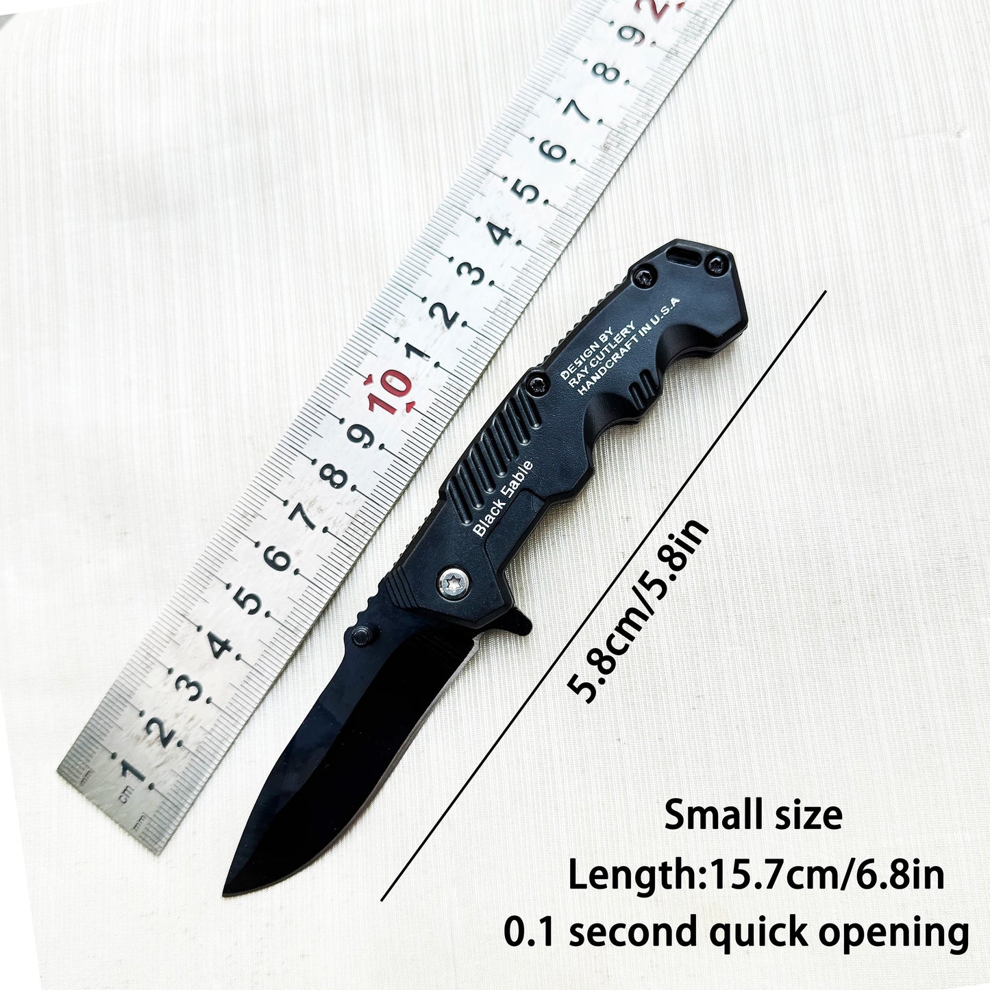 Folding knife, pocket knife with pocket clip, stainless steel blade knife, Edc knife for men and women, camping, fishing