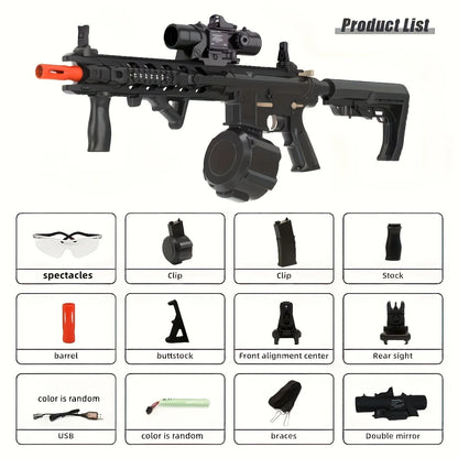 Blaster Gun,Electric Ball Blaster , High Orbeez Gun Performance Cool Toy Gun, Rechargeable Splatter Ball Toys