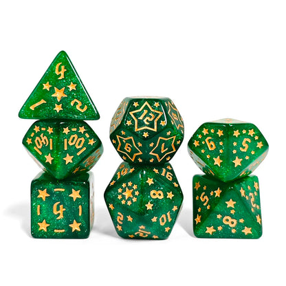 7Pcs/set Dungeons and Dragons Acrylic Beautiful Stars Dice Set for Home Club KTV Entertainment Accessory