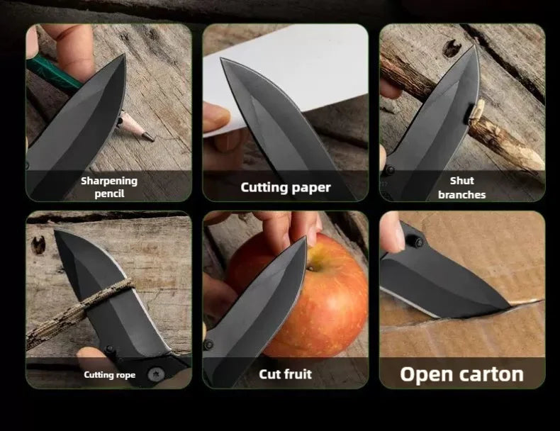 Folding knife, pocket knife with pocket clip, stainless steel blade knife, Edc knife for men and women, camping, fishing