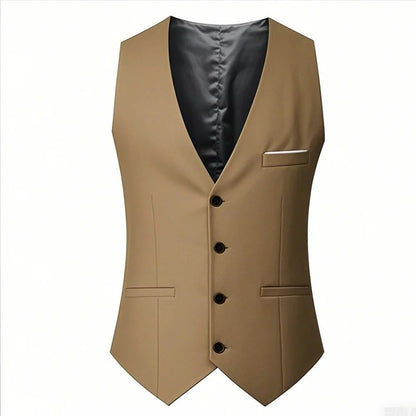 M-7XL Spring/summer Man Suit Vest Sleeveless Vest with Adjustable Waist Single Breasted Solid Color Business Suit Vest Wedding