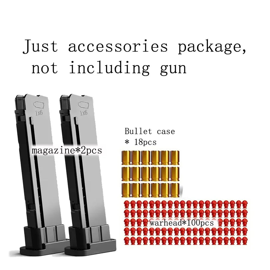 TTI 2011 Pistol Shell Throwing Continuous Firing Blowback Soft Bullet Gun Empty Hanging Birthday Gift