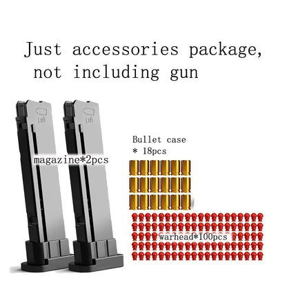 TTI 2011 Pistol Shell Throwing Continuous Firing Blowback Soft Bullet Gun Empty Hanging Birthday Gift