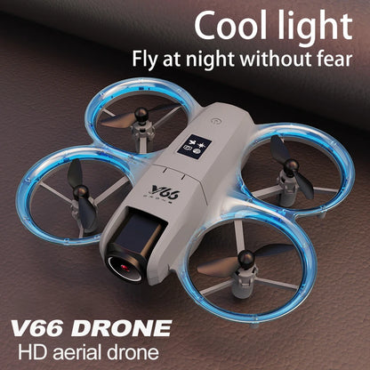 V66 Mini Drone 4K Profesional Dual Camera Headless Mode Obstacle Avoidance WiFi FPV Dron 360° Flip RC Quadcopter Toys for Kids
