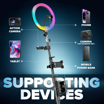 Rotating 360 Photo Booth Machine Selfie Stand Free Customize Logo With RGB Light App Remote Control For Parties Events With Case