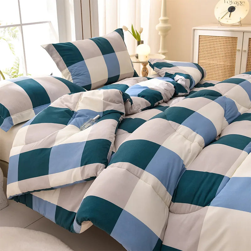 Winter Bedding Thick Quilt Blanket Thickened Warm Flannel Fleece Comforter for Cold Nights Set Bed Duvets Quilts the Blankets