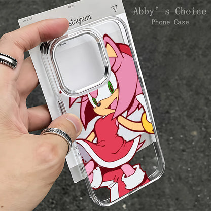 Cartoon Hedgehog S-Sonices Phone Case For iPhone 17 16e 16 15 14 13 12 11 mini Pro Max X XR XSMAX 8 7 Air Plus Transparent