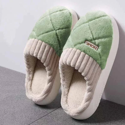 Women's Casual Home Slippers Soft Bottom Plush Slippers Anti-slip Thermal Slippers Indoor Winter Men's Fashion Casual Flats Slip