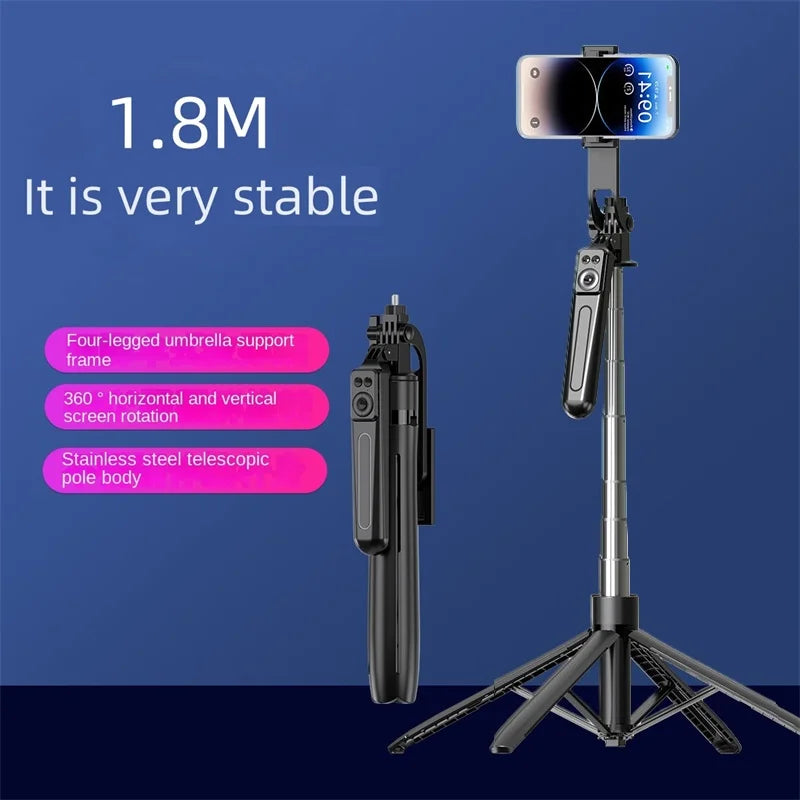 Portable camera tripod with wireless remote control and 360 ° rotation for video recording video recording and live streaming ﻿