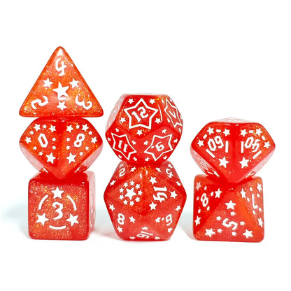 7Pcs/set Dungeons and Dragons Acrylic Beautiful Stars Dice Set for Home Club KTV Entertainment Accessory