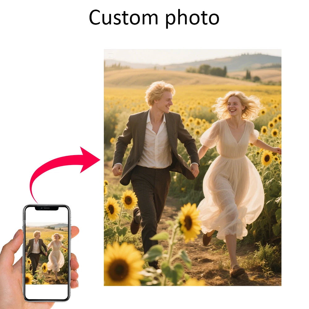 1pc big size canvas custom photo,personalized gift for room decoration,custom home decor items,wall decor,customized gift