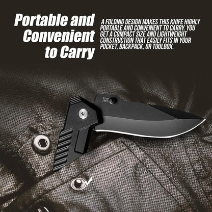 Folding knife, pocket knife with pocket clip, stainless steel blade knife, Edc knife for men and women, camping, fishing