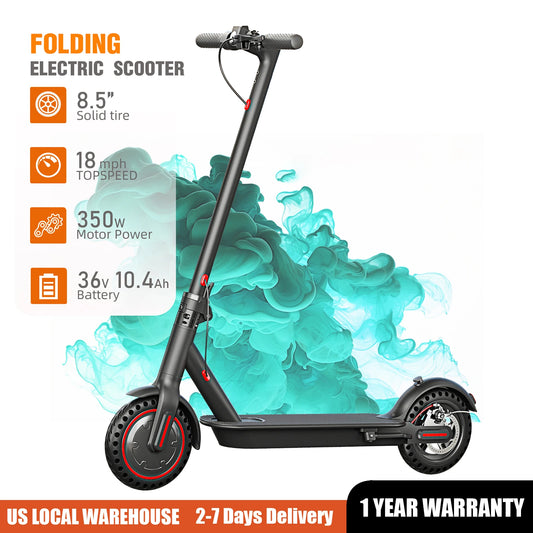 FREEBOY 350W Foldable Electric Scooter for Adults, 8.5'' Solid Tires, Dual Brake System, Lightweight APP Support E-scooter