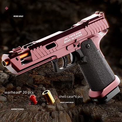 TTI 2011 Pistol Shell Throwing Continuous Firing Blowback Soft Bullet Gun Empty Hanging Birthday Gift