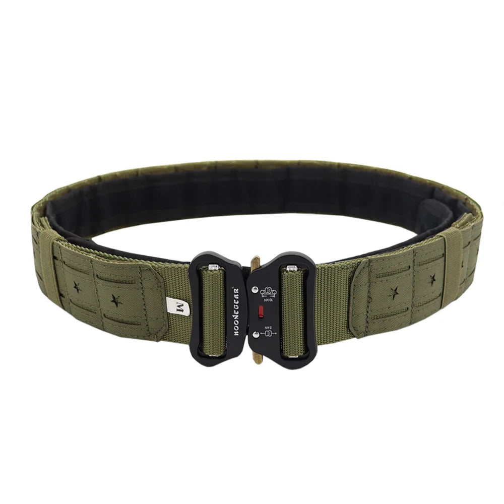 Laser Cutting Tactical Quick Release Buckle Belt  2 Inch Cmobat Belt Hunting Airsoft Mens Belt Outdoor Sport Belt