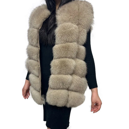 Plus Size Tops Brown Fur Maomaokong Obese Women's Outerwear Natural Raccoon Real Fur Coat Winter Jacket Female Clothing 4xl
