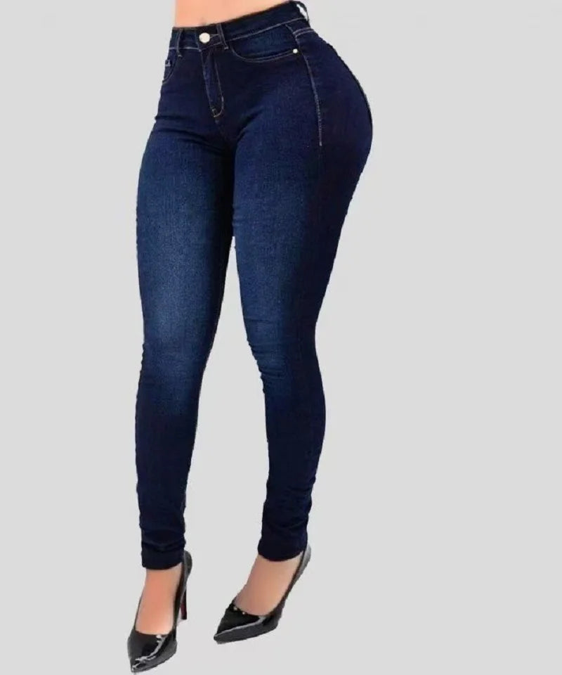2025 New Ultra High Stretch Denim Inspired Leggings for Women High Waist Slim Fit Lifted Buttocks Tight Pants for Women