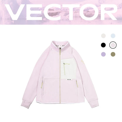 VECTOR Fleece Jacket Woman Autumn Winter Warm Coats Men Clothing 2023 Contrast Sleeve Sweatshirt Coats Color Outdoor Jakcets