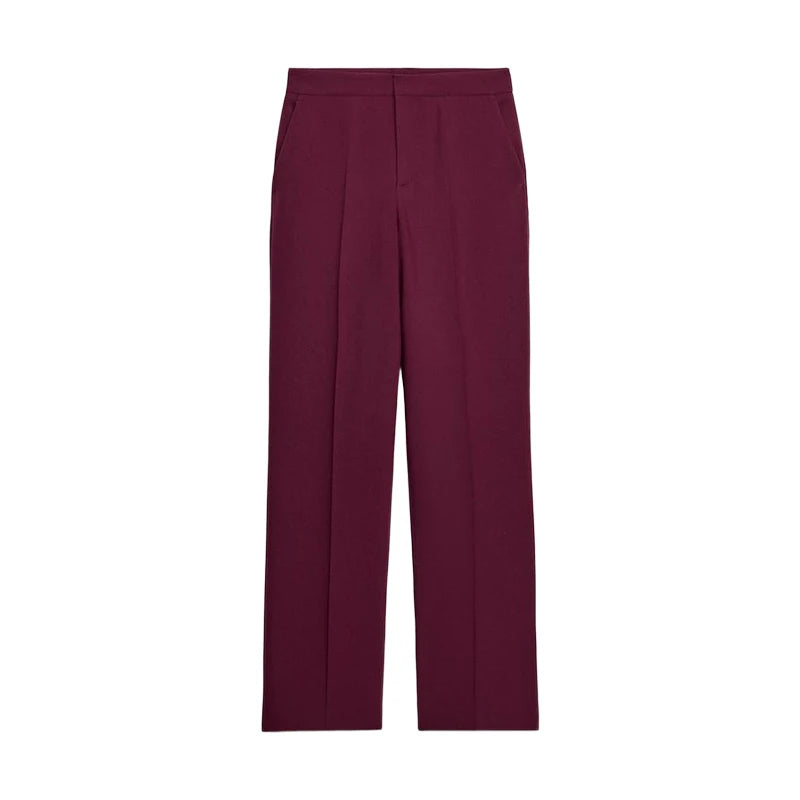 Street Women's Feather Suit Blazer Pants Set Lapel Shoulder Pads Full Sleeve Jackets Pockets Straight Pant 2025 Autumn Lady Suit