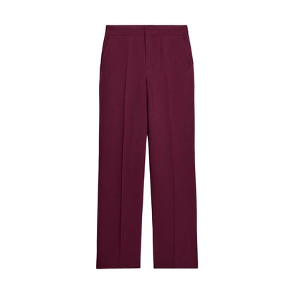 Street Women's Feather Suit Blazer Pants Set Lapel Shoulder Pads Full Sleeve Jackets Pockets Straight Pant 2025 Autumn Lady Suit