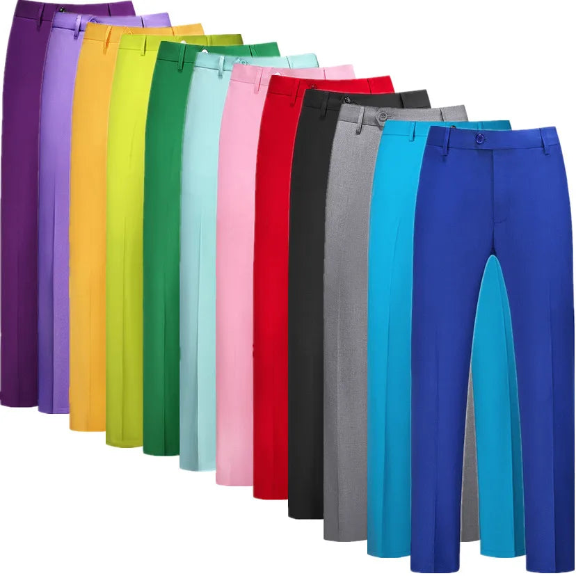 2026 Men Blue Suit Pants,  Formal Slim Dress Trousers, Red Green Black White Pantalones Hombre, Asian Size Man Slacks,M-5XL 6XL