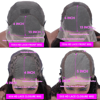 40 inch Reddish Brown HD Lace Front Human Hair Wig PrePlucked 13x4 Colored Human Hair 13x6 Lace Front Wigs Body Wave Wig 4x4 5x5