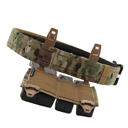 Laser Cutting Tactical Quick Release Buckle Belt  2 Inch Cmobat Belt Hunting Airsoft Mens Belt Outdoor Sport Belt