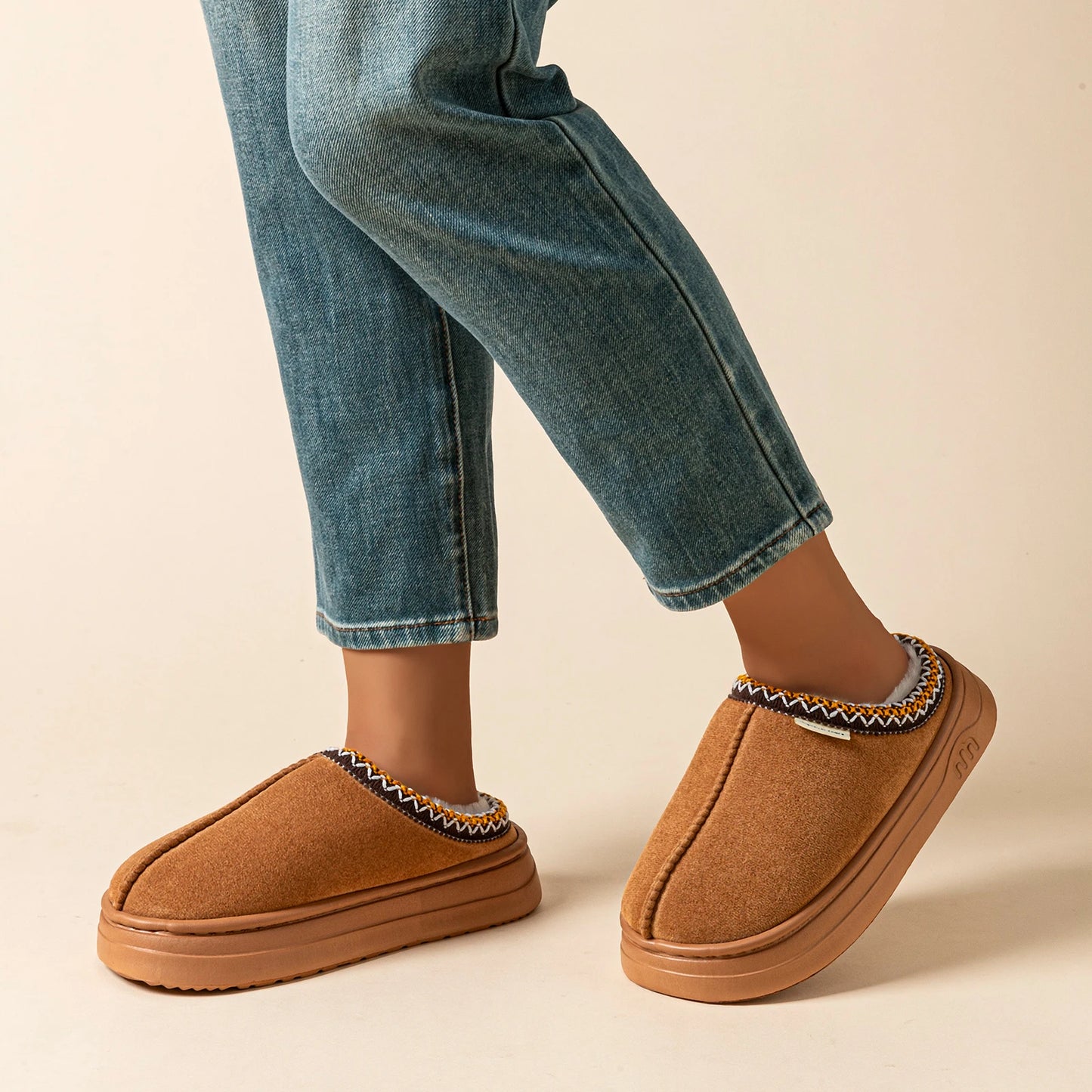 Fashion Winter Soft Sole Women's Slipper Boots Fuzzy Outdoor Casual Simple Anti-slip Indoor Warm Comfort Men Plush Home Shoes