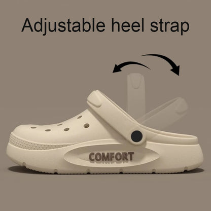 Women's Men's Slippers Summer Anti-Slip Couple Hollow Covered Toe Indoor Outdoor Casual Thick Bottom Sandals for Home Adults