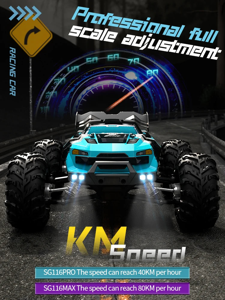 SG116 MAX 1:16 High Speed Drift Racing Car 80KM/H Brushless Motor 4WD SG316 MAX RC Off Road Car Monster Trucks Toy For Kids Gift