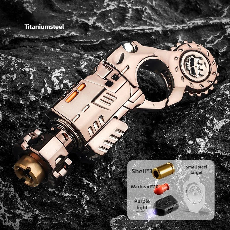 Shell-Ejecting Metal Alloy Toy Gun Realistic Fun Shooting Stress Relief Sensory Toy Pistol EDC Office Desk Gadget Gift for Boys
