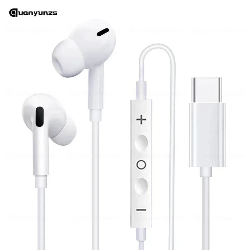 Wired Earphones Type c Earbuds for Apple Lightning Headphones with Line Iphone 5 6 8 7 Plus X XS MAX XR 10 11 12 13 14 Pro 15 16
