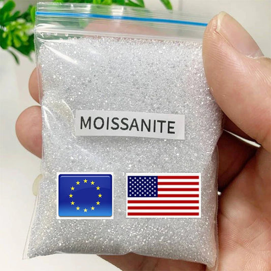 [ New EU Quality ]  1CT Small Size Moissanite Loose Stone Hand Cutting D Color 0.7mm-14mm Certified Moissanite Diamond