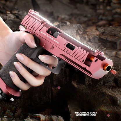 TTI 2011 Pistol Shell Throwing Continuous Firing Blowback Soft Bullet Gun Empty Hanging Birthday Gift