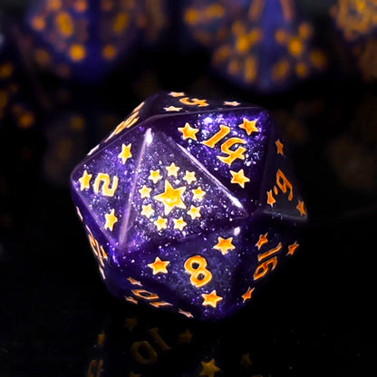 7Pcs/set Dungeons and Dragons Acrylic Beautiful Stars Dice Set for Home Club KTV Entertainment Accessory