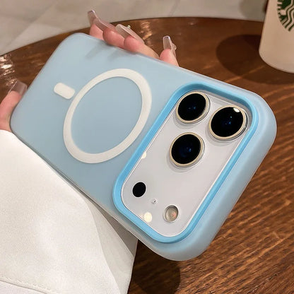 Luxury 2 IN 1 Magnetic Shockproof Case for iPhone 17 Pro Max Air 16 15 14 Plus 13 12 11 Liquid Silicone Magsafe Bumper Cover