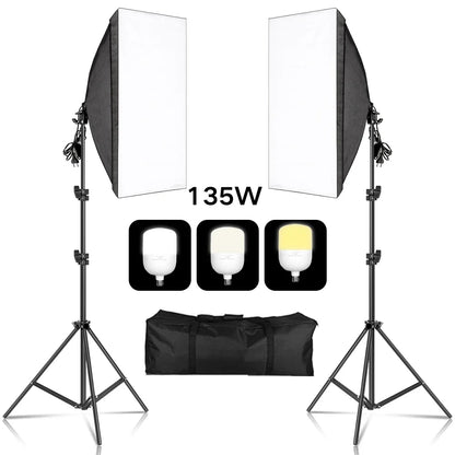 Softbox Light Photography Kit Photo 2M Tripiod for Soft Box Disc Light Led 45W Photo Studio Stand Lighting Shooting Lamp Video