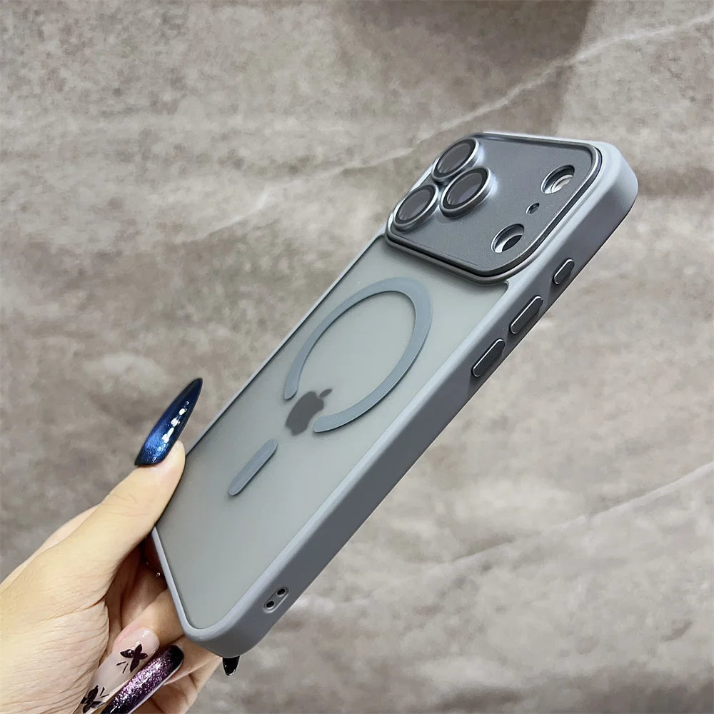 Matte Magnetic Translucent  Wireless Charge Phone Case For iPhone 17 Air 16 Plus 15 14 13 12 11 17 Pro Max for Magsafe Cover