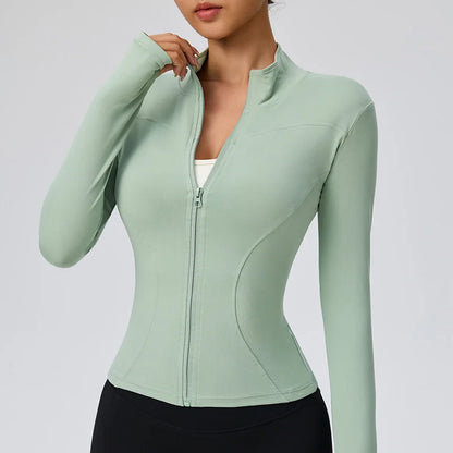2025 Fall Pilates Quick-Dry Athletic Jacket for Women - Ideal for Gym Workouts & Outdoor Running
